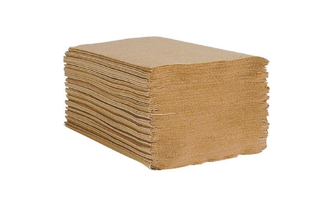 DuraPlus® Single Fold Paper Towel, Kraft (16 Packs x 250)