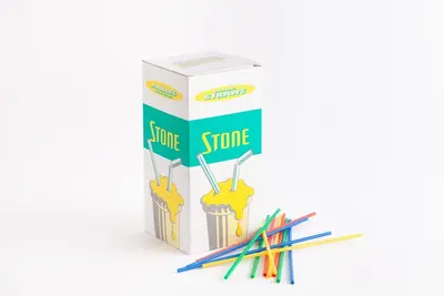 Super Cocktail Straws, Assorted Red/Blue/Green, 6"